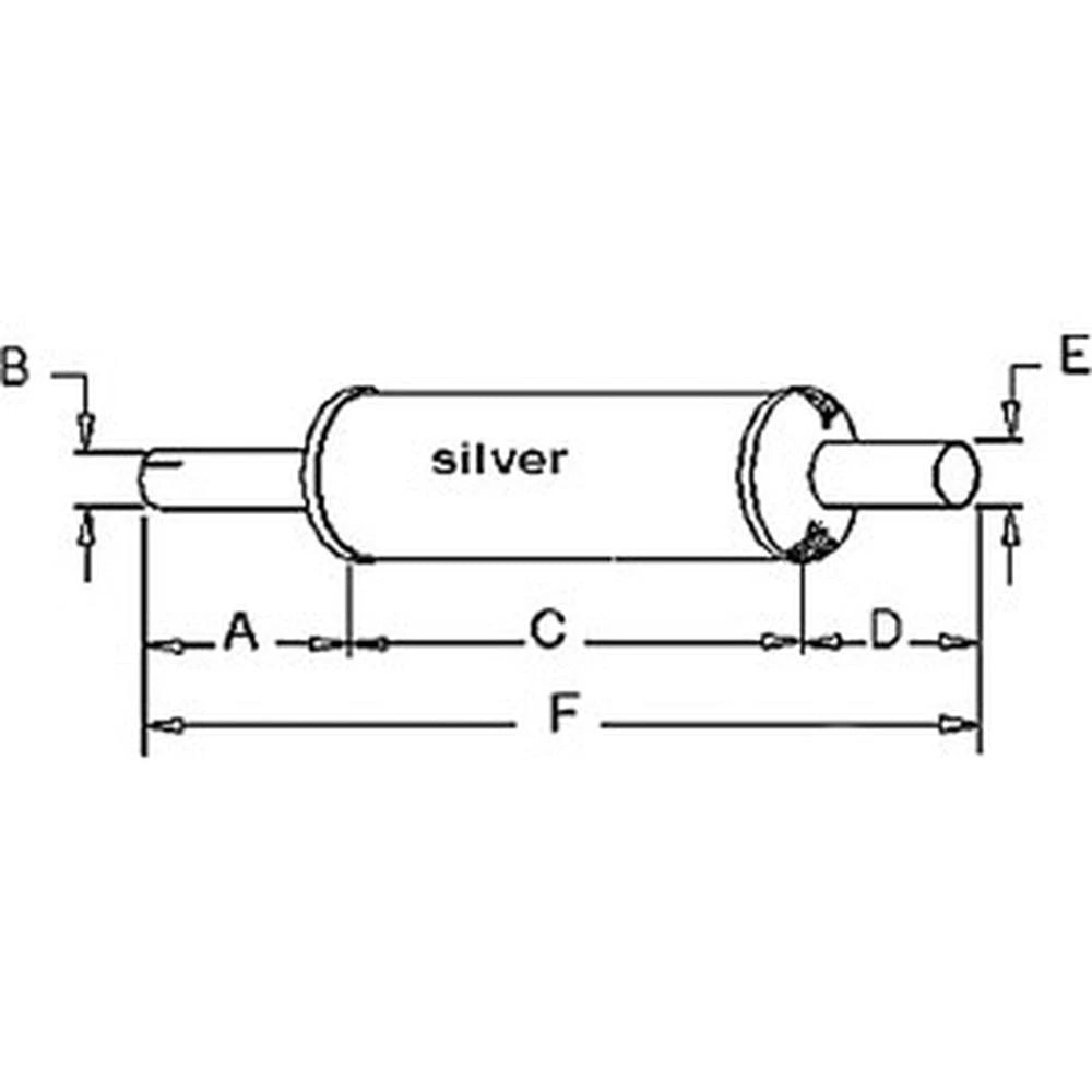 Muffler Fits Massey Ferguson 1130 1100 510634m91