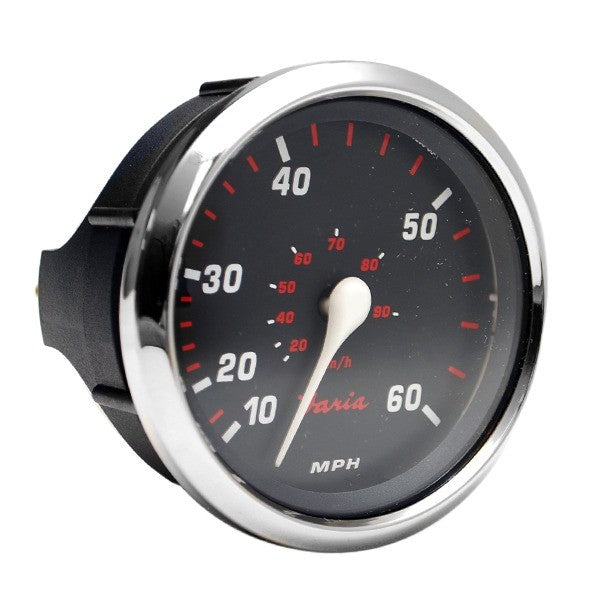 Faria Boat Speedometer Gauge Professional Red 3 1/4 Inch by Faria