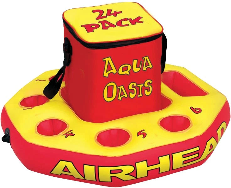 Airhead Aqua Oasis Floating Cooler With Drink Holders And Insulated