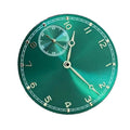 Thin Green Face 37mm Watch Dial With Hands For Eta 6497 St3600 Watch