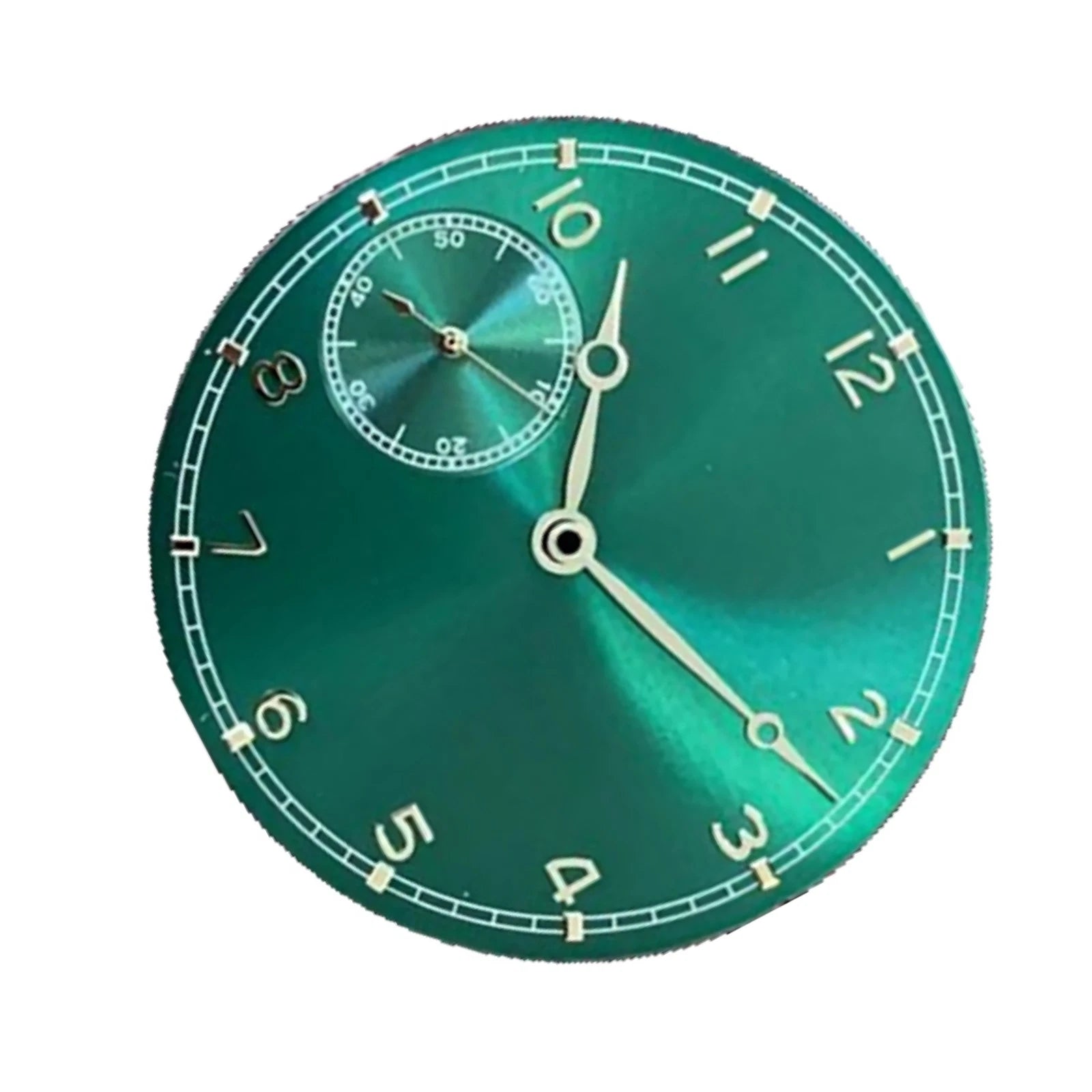 Thin Green Face 37mm Watch Dial With Hands For Eta 6497 St3600 Watch