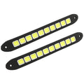 12V Car Led Daytime Running Lights Flexible Cob Lamp White Car