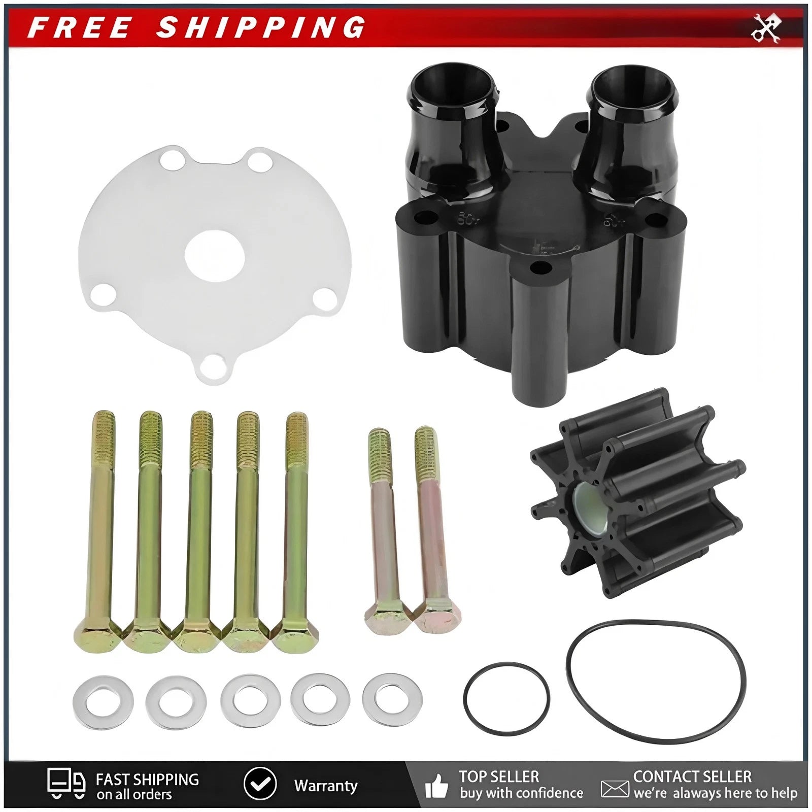 Water Pump Impeller Kit For Mercruiser Bravo 4.3l 5.0l 7.4l 8.2l