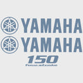 Yamaha Boat Cowling Decals | 150 Four Stroke Grayish Blue Stickers
