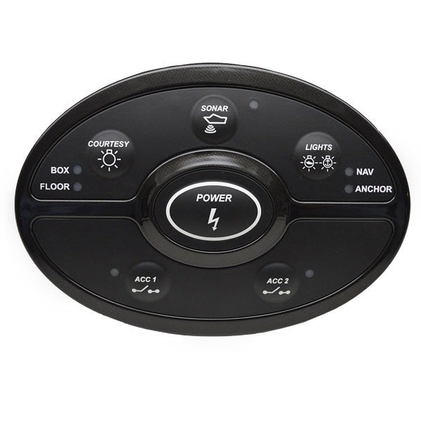 Triton Boat Push Button Keypad Panel 1971975 | Black Soft-Touch Rubber
