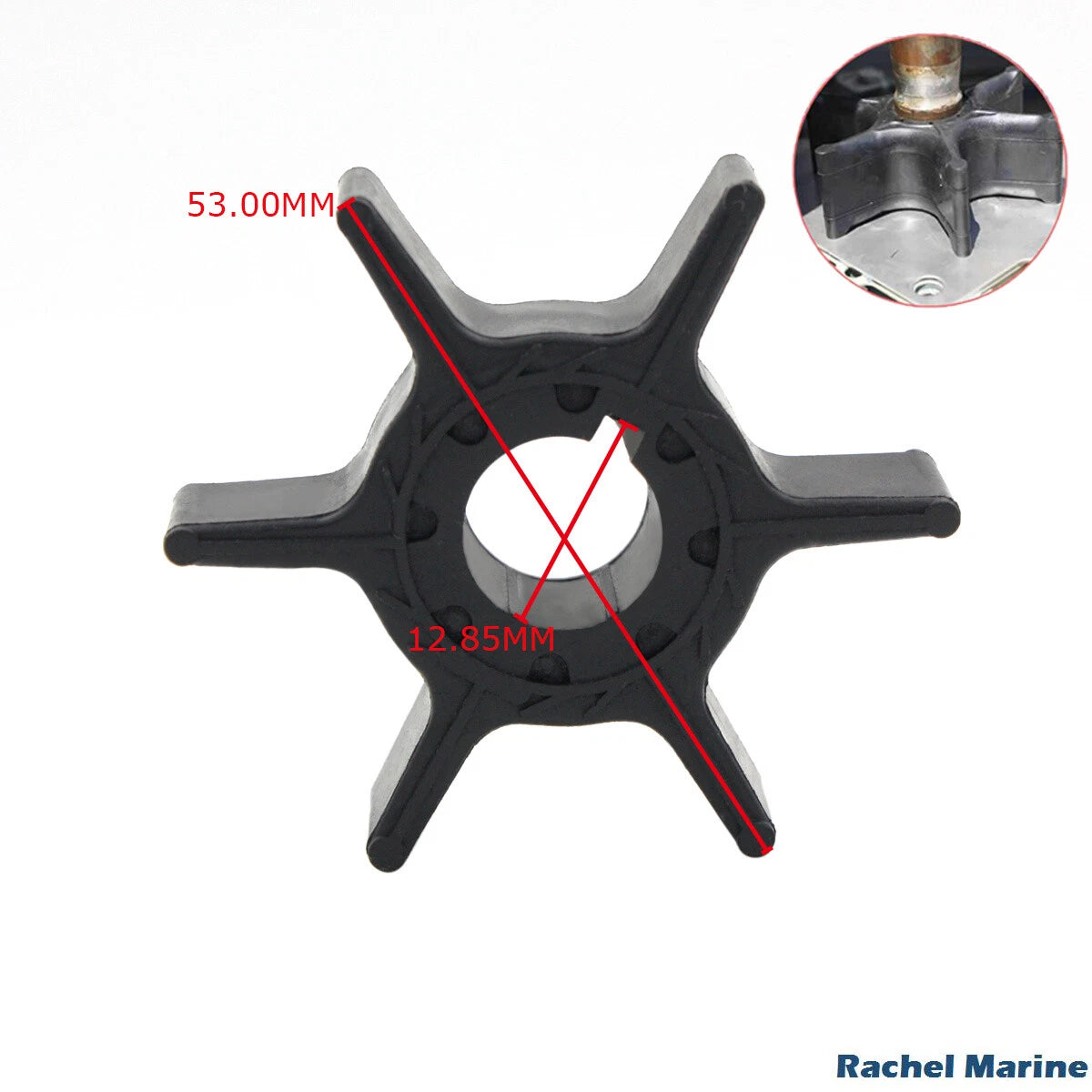 Outboard Motors 63V-44352-01-0<wbr/>0 Rubber Impeller For Yamaha 8hp