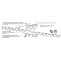 A-1326835c98bt<wbr/>-ai 16-1/2', Black 11ga Big Tooth Headless