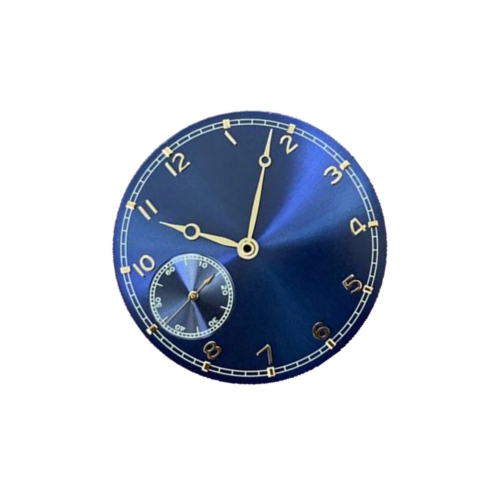 Blue 37mm Watch Dial With Watch Hands Parts For Eta 6497 St3600
