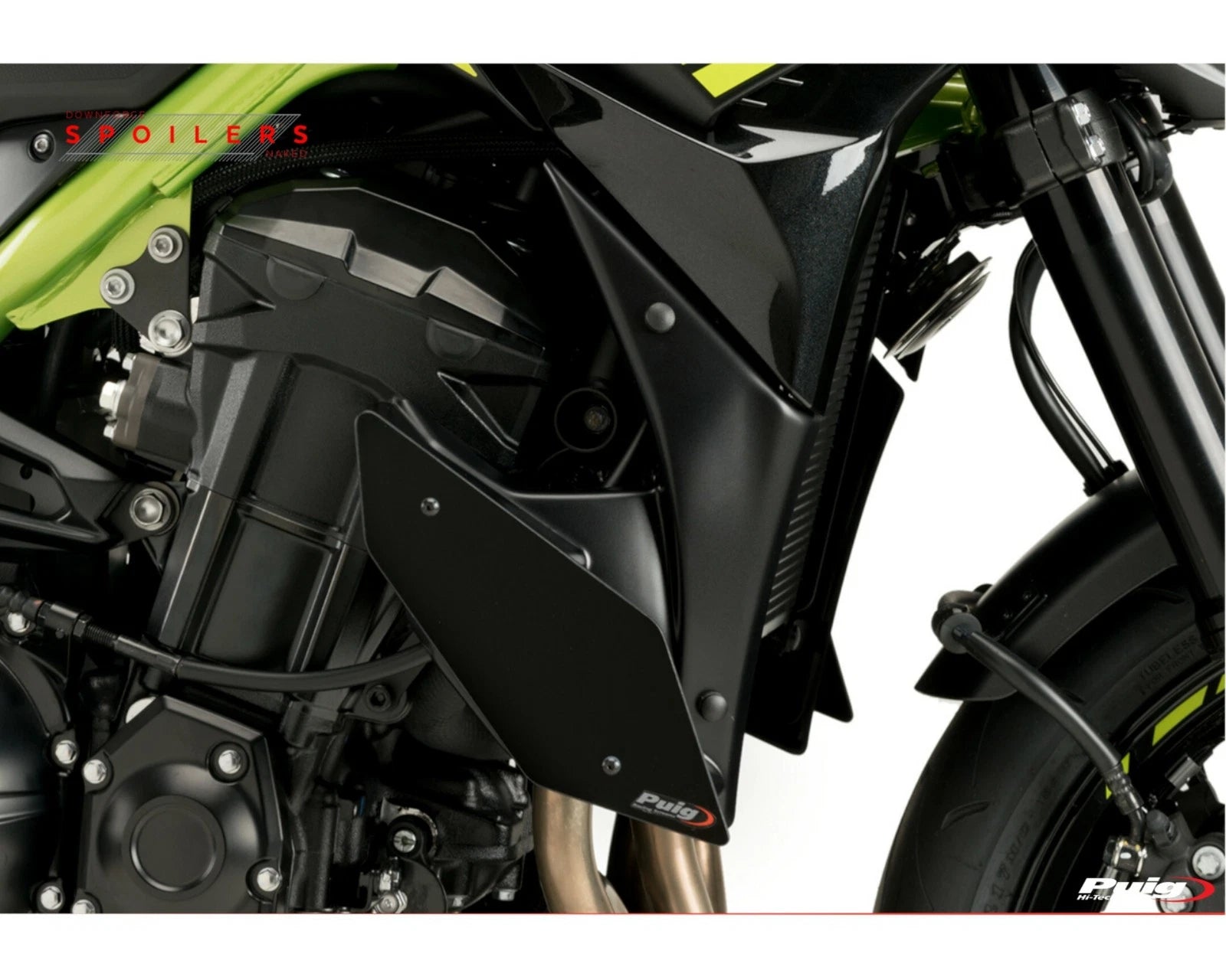 Puig Downforce Side Spoilers Black – Fits Kawasaki Z650 2020-2023