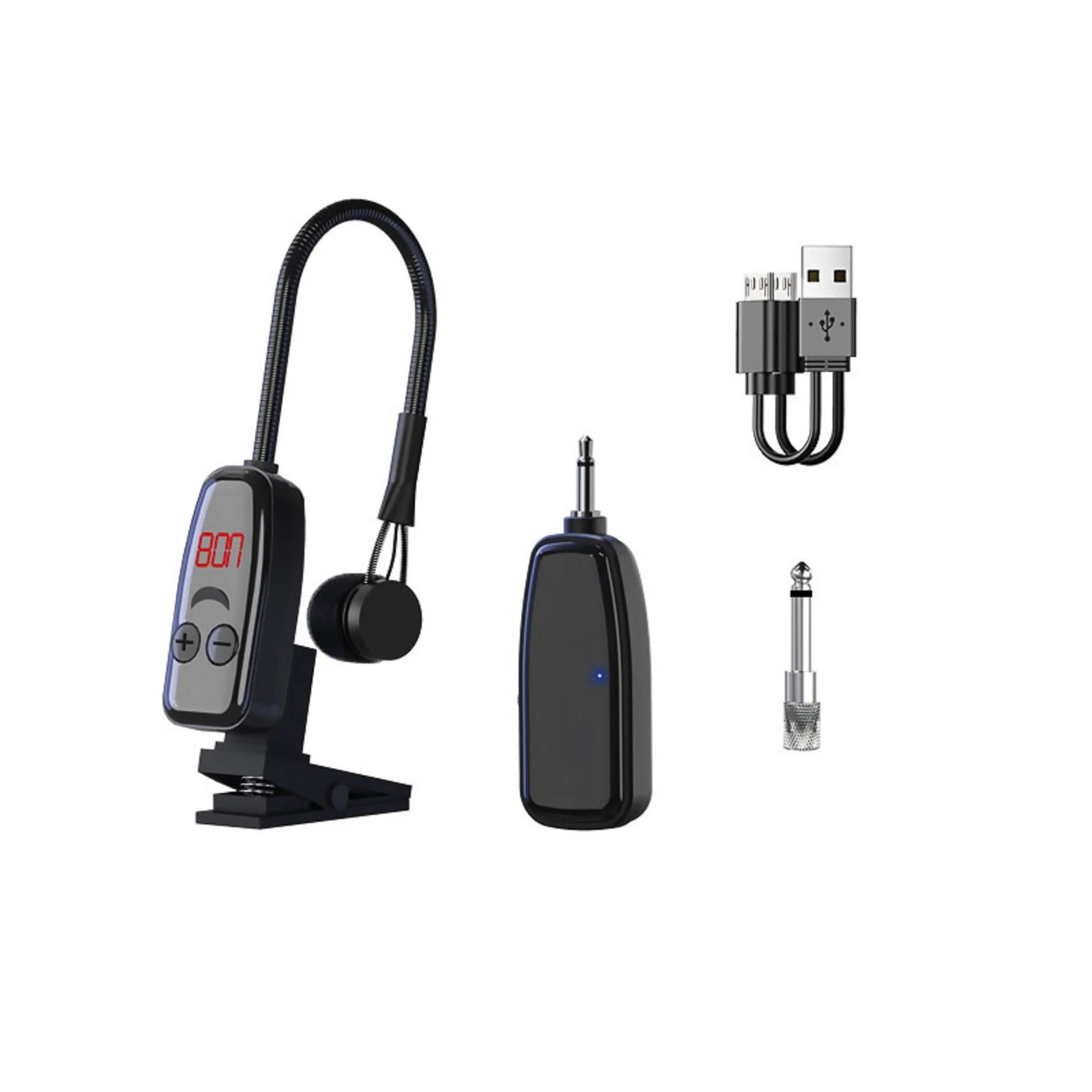 Microphone With Receiver Transmitter 50m Range Wireless For Trumpet