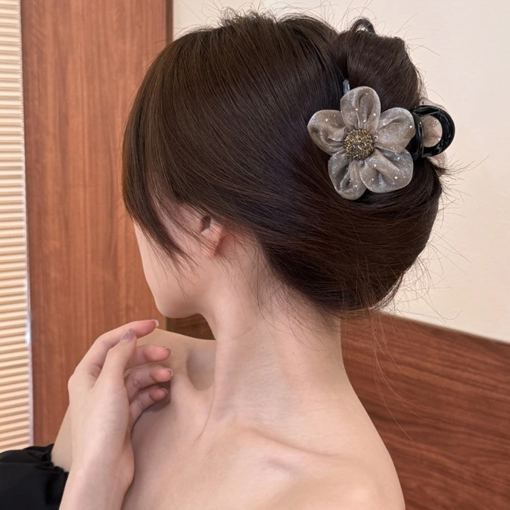 Half Up Hair Styles Bobby Pin Sunflower Rhinestone