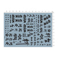 10*14cm Multi-scale Black Chinese Characters Water Stickers For
