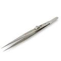 Diamond Gemstone Tweezers With Side Lock Indented Serrated Tips For
