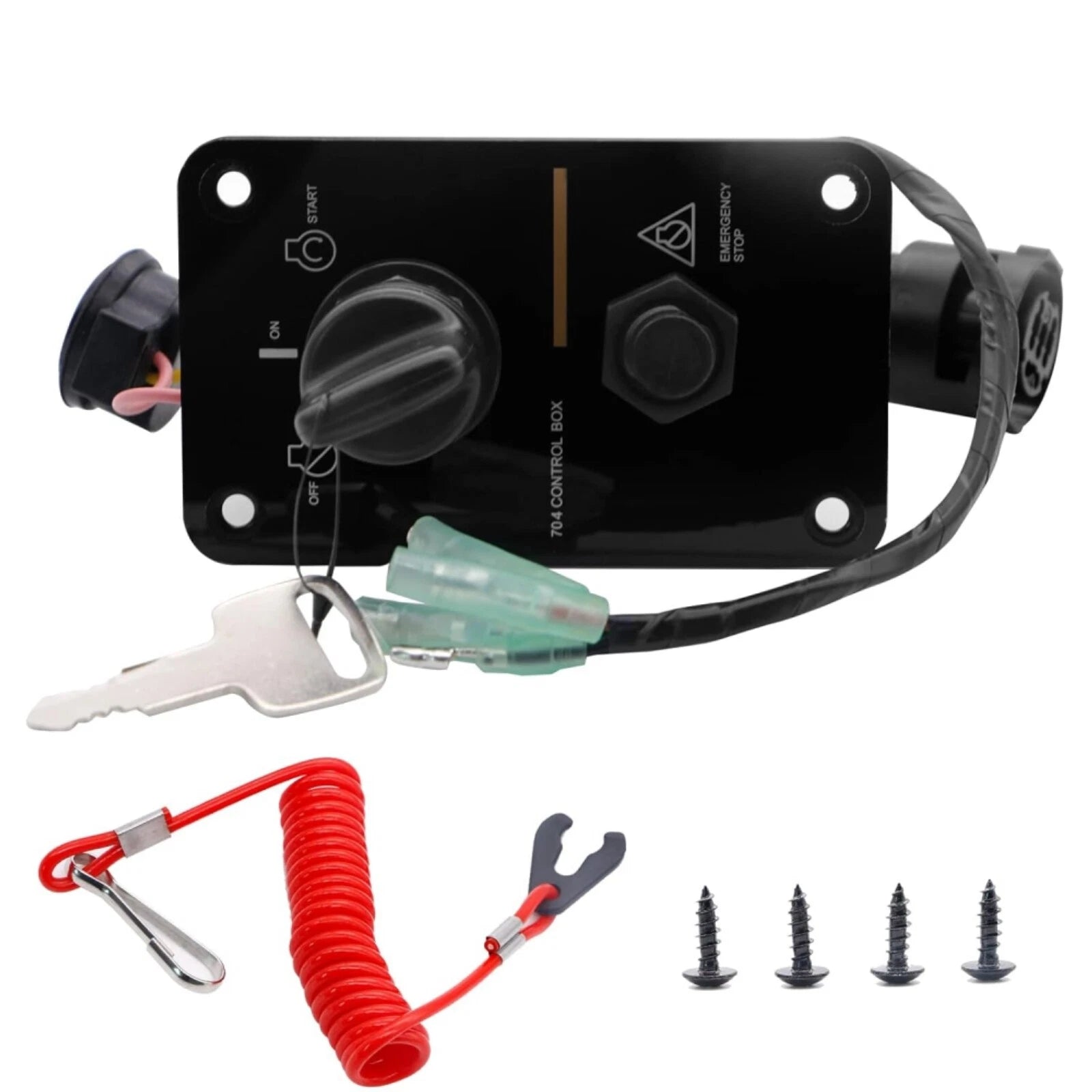 Outboard Single Engine Key Switch Assembly Panel Repl Yamaha