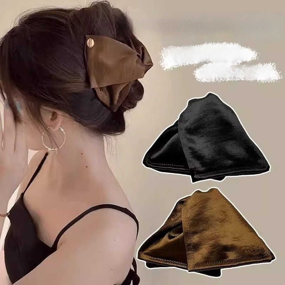 Fabric Covered Triangle Hair Claw Clip