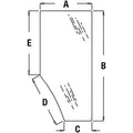 Cab Glass Door - Right Hand Fits John Deere 7400 7710 7800 7610 7700
