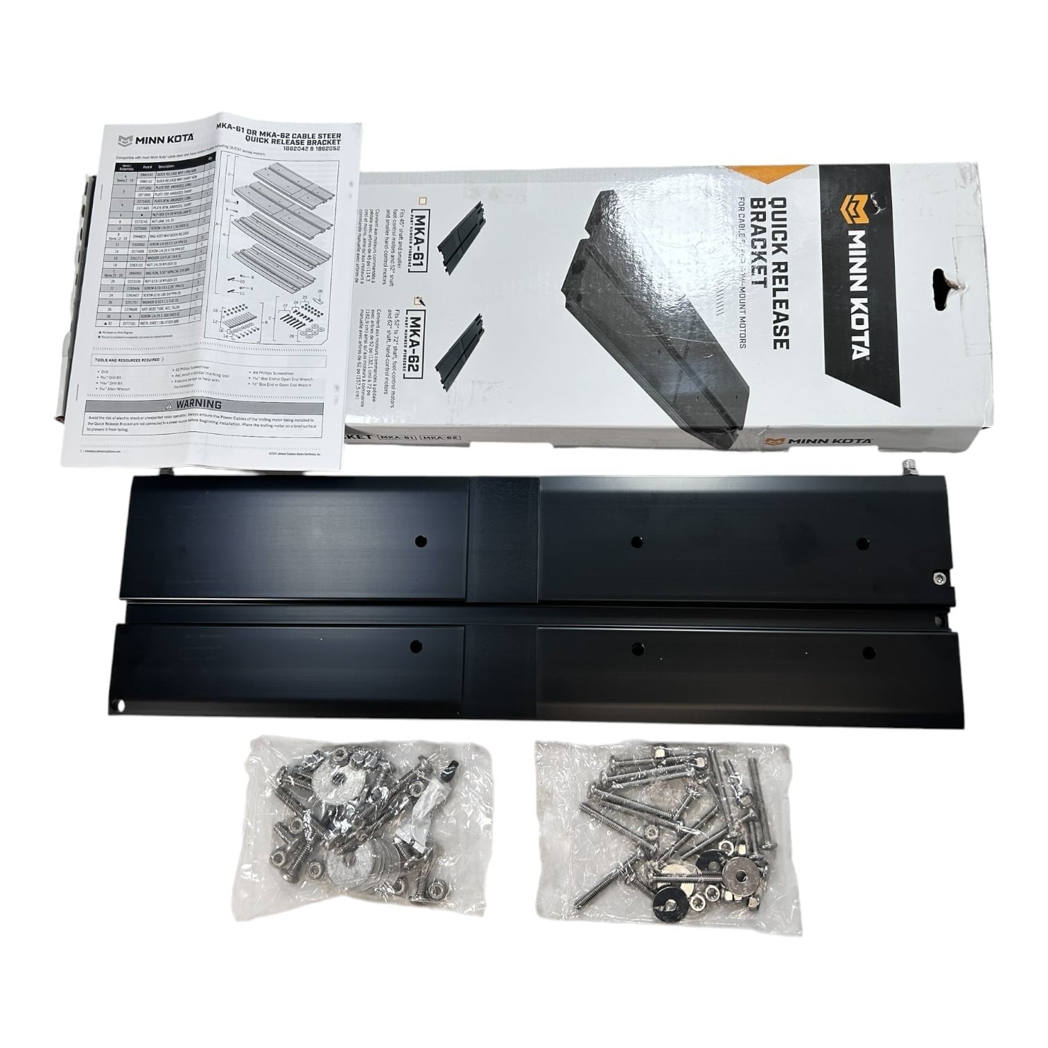 Minn Kota Mka-62 Quick Release Bracket For Cable Steering Bow Mount,