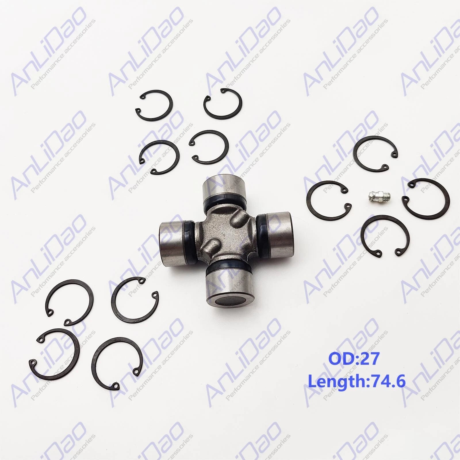 Fit Mercruiser Alpha 1 Gen 2 Bravo U-joint W Clips & Zirc Od:27mm