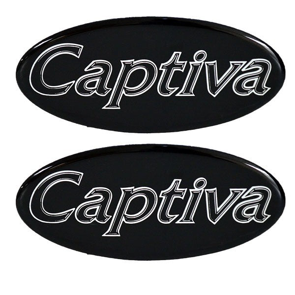 Rinker Boat Raised Decals Captiva Black Silver