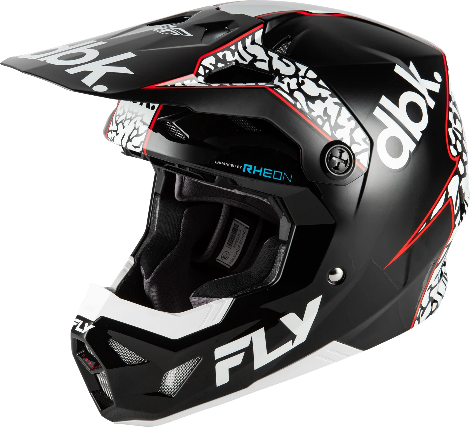Fly Racing Formula Cp Offroad Helmet X-small Black/white/re<wbr/>d