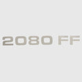 Pontoon Boat Decal 2080 FF 9 1/4 x 1 1/8 Inch Pewter by Tahoe