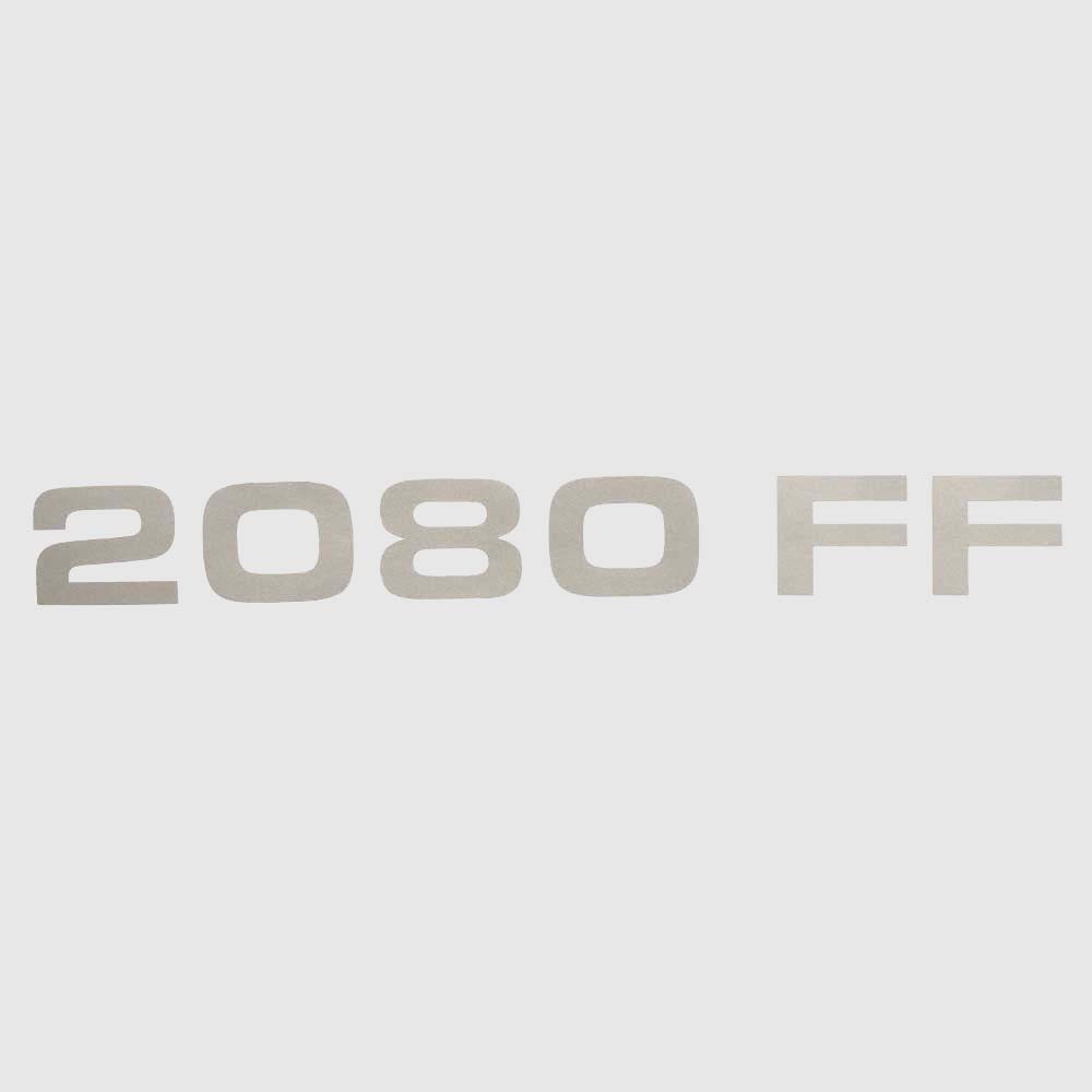 Pontoon Boat Decal 2080 FF 9 1/4 x 1 1/8 Inch Pewter by Tahoe