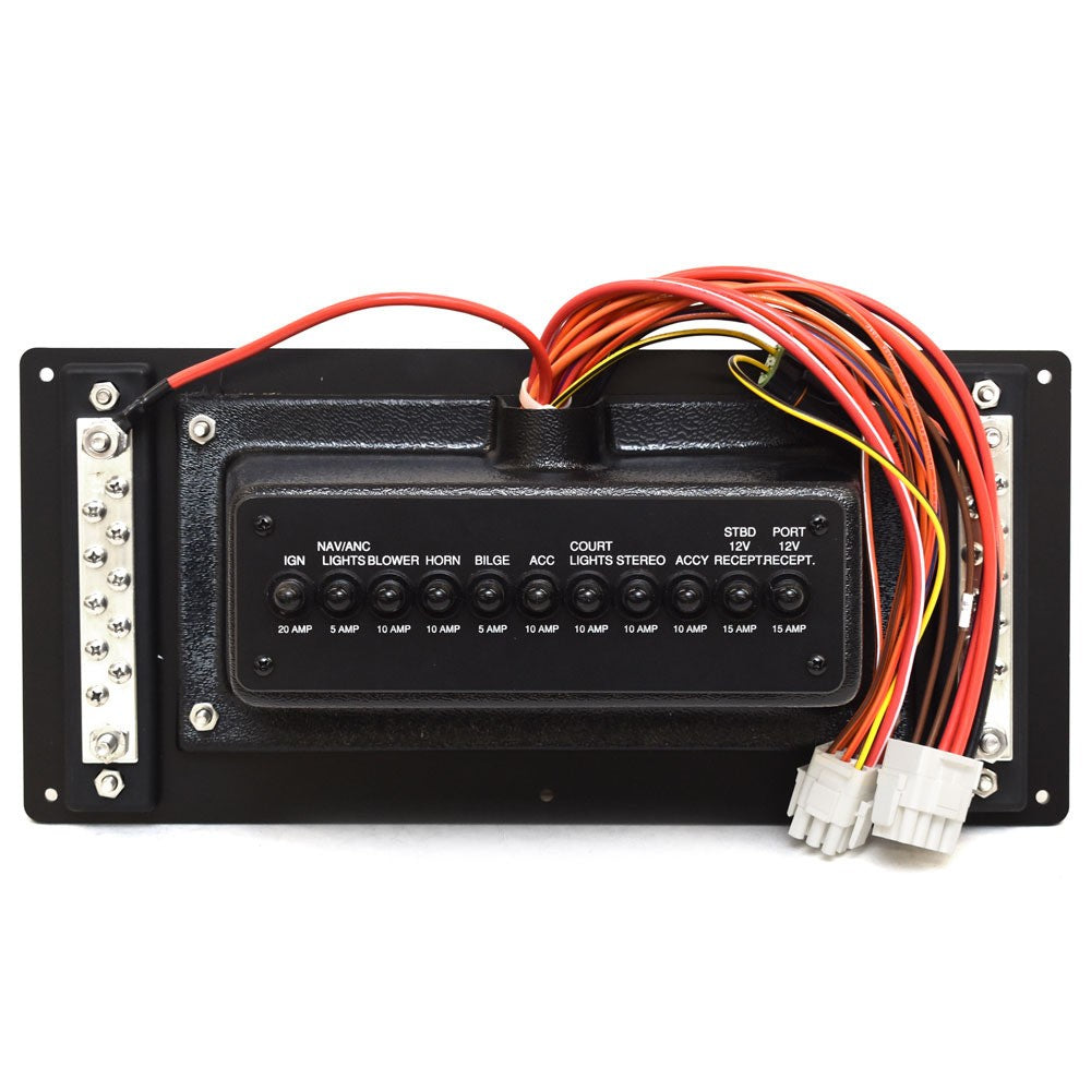 Boat Breaker Switch Panel Black Plastic