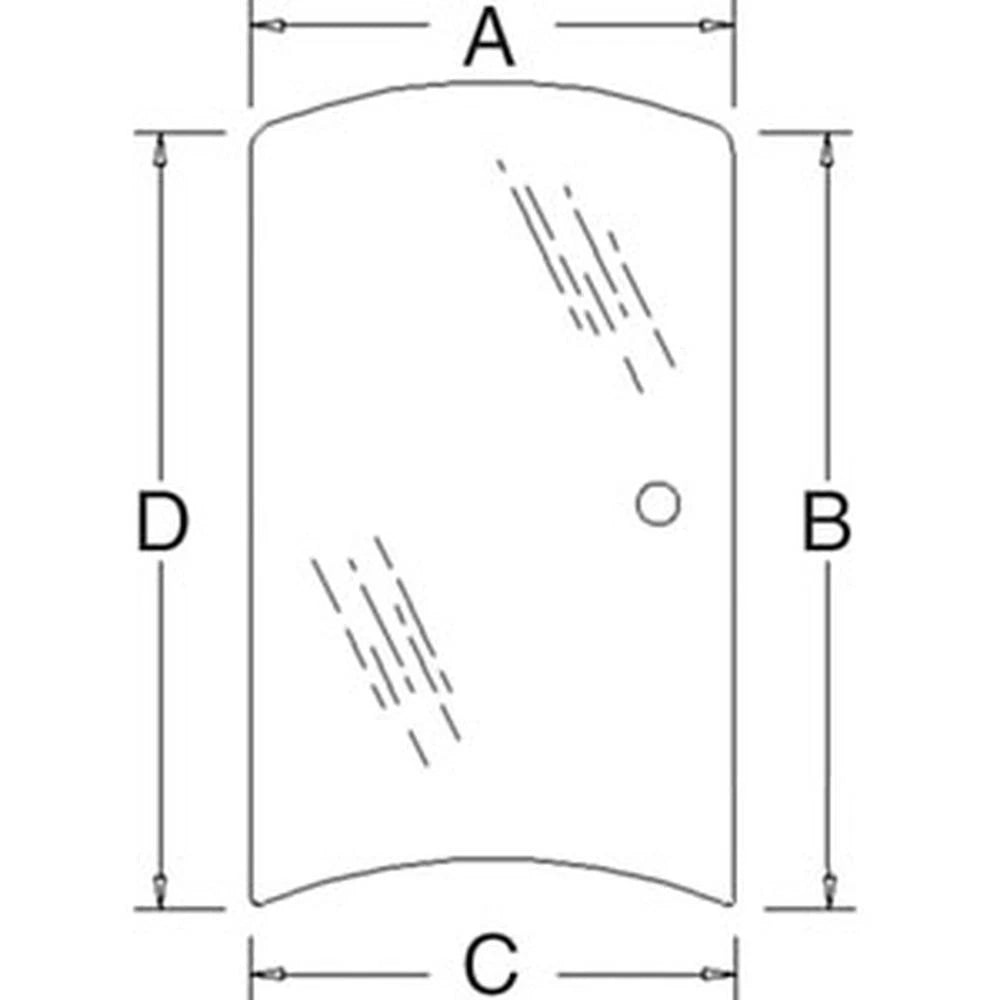 E-3c581-70540 Rh Side Quarter Window Fits Kubota M5040dtc, M5140fc,