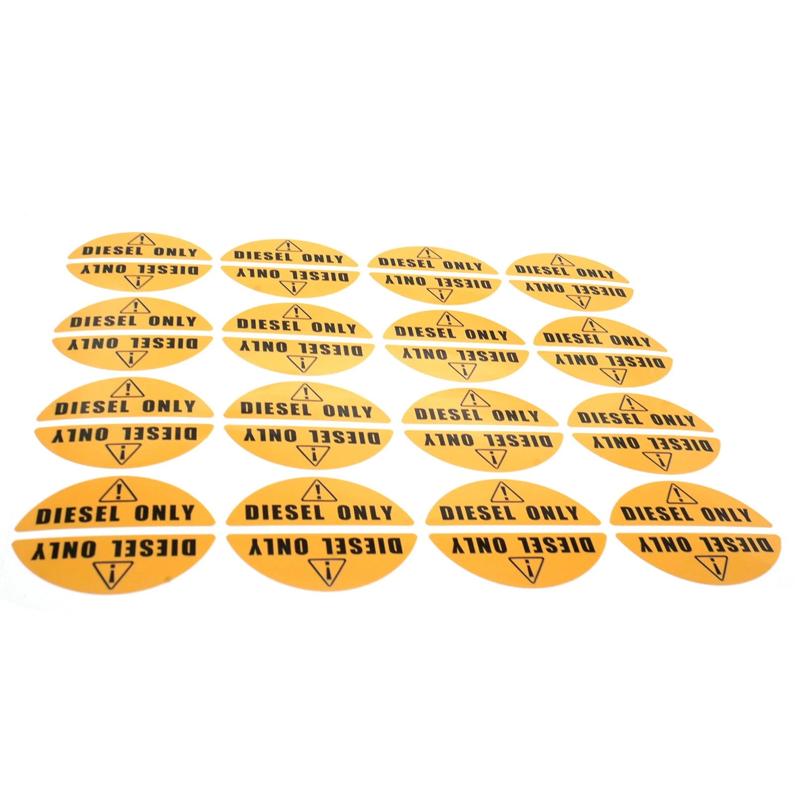 Diesel Only Yellow Sticker Decal for 16X Fuel Tank Door Vinyl Laminate
