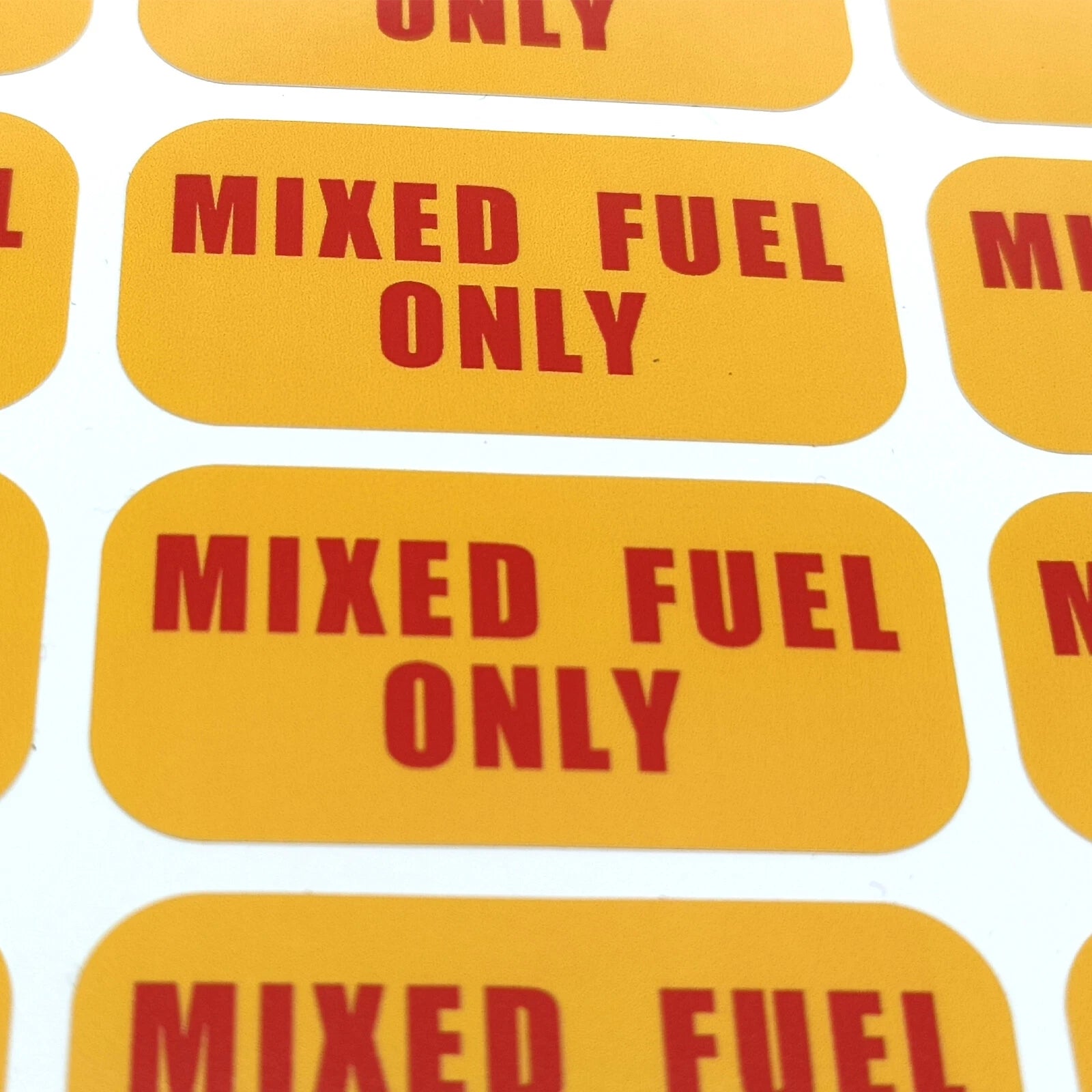 MIXED FUEL ONLY Weatherproof Vinyl Decal for Gas Oil Mix Tank Sticker