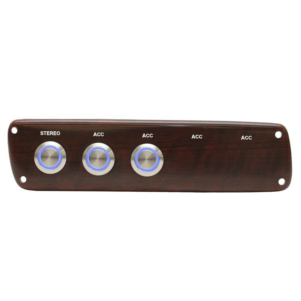 Viaggio Boat Switch Panel 7 5/8 x 2 Inch Mahogany by Viaggio