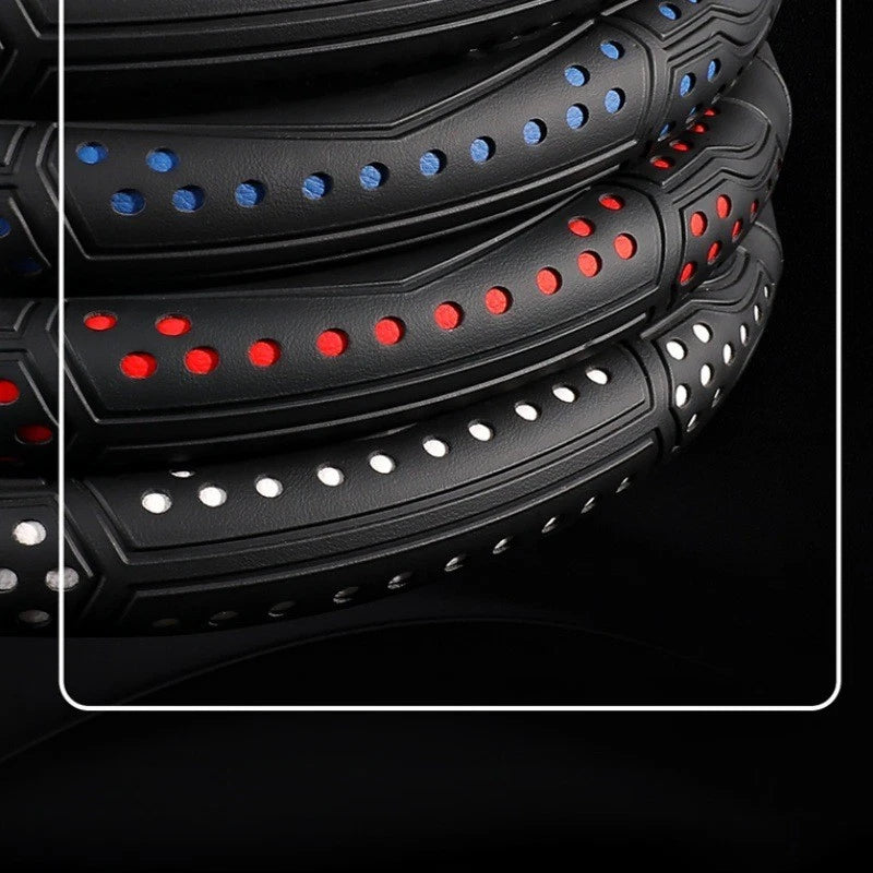 Double Layer 38cm Steering Wheel Cover Hollow Design For Comfortable