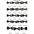 Double Layer Bow Tie Black Polyester for Gatherings