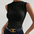 Pleated Pullover Top Casual Summer Top
