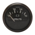 Faria Boat Volt Gauge Euro Black / Pewter by Faria