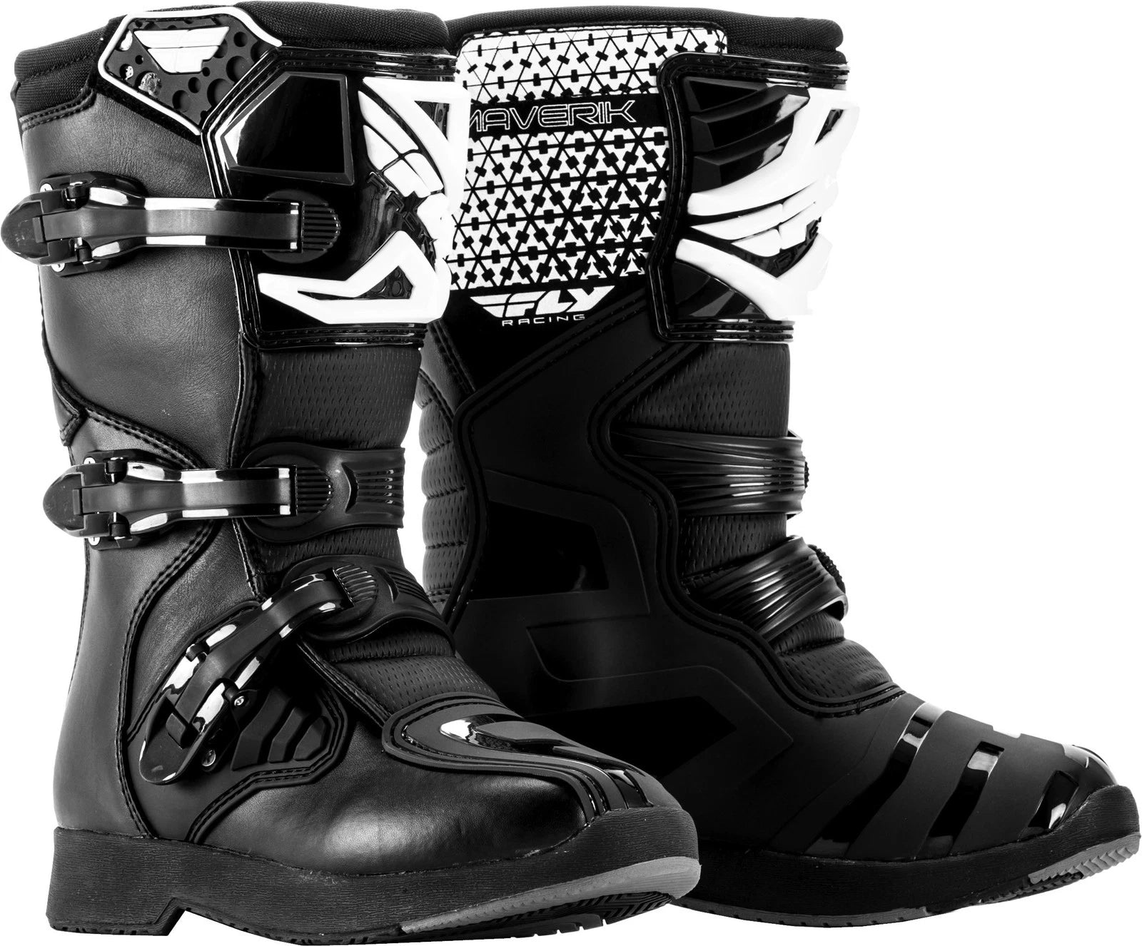 Fly Racing Youth Maverik Offroad Boots Black Us 01 For Kids