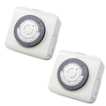 2 Pack 110-125V 3-pin Timer Switch For Lighting System 24-hour