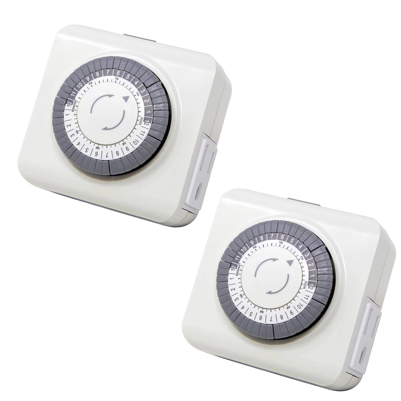 2 Pack 110-125V 3-pin Timer Switch For Lighting System 24-hour