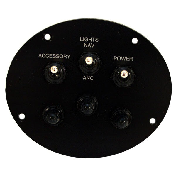 Switch Panel Bass Pontoon Black Plastic