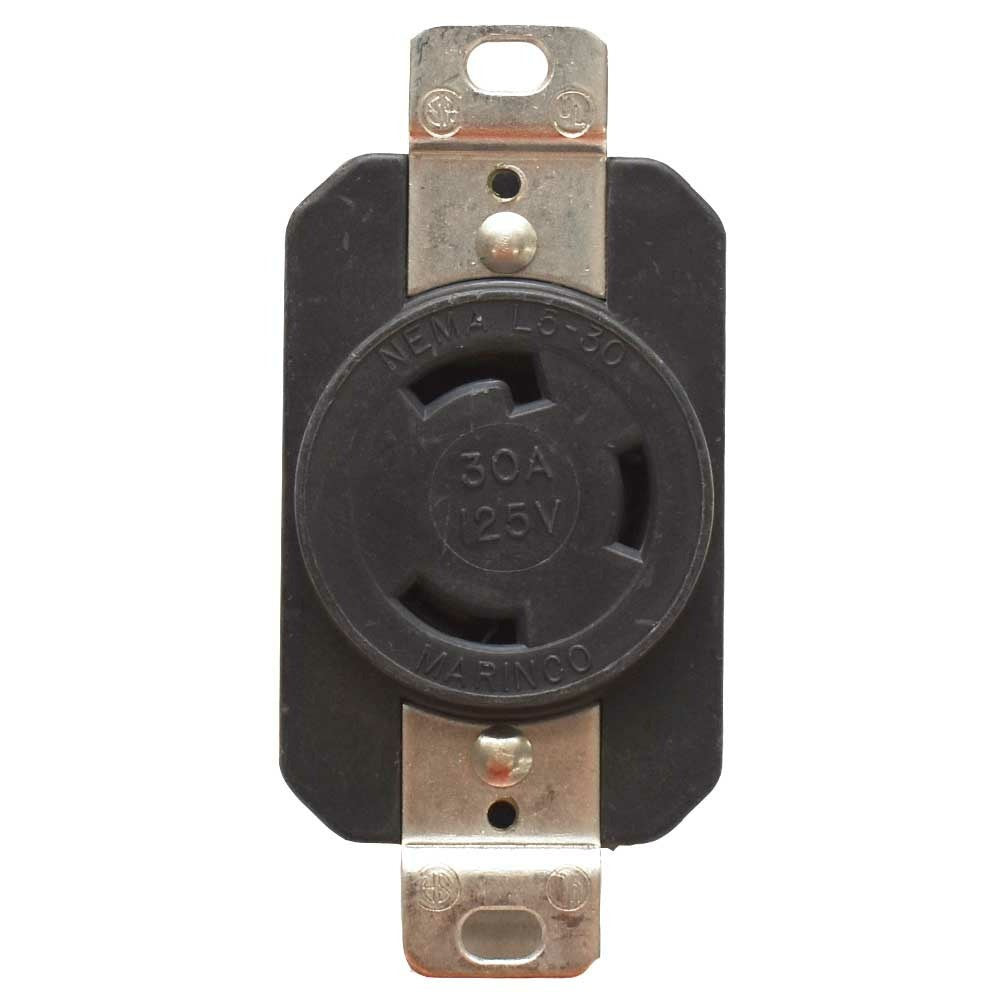 Marinco Boat Locking Power Receptacle 30A 120V by Marinco