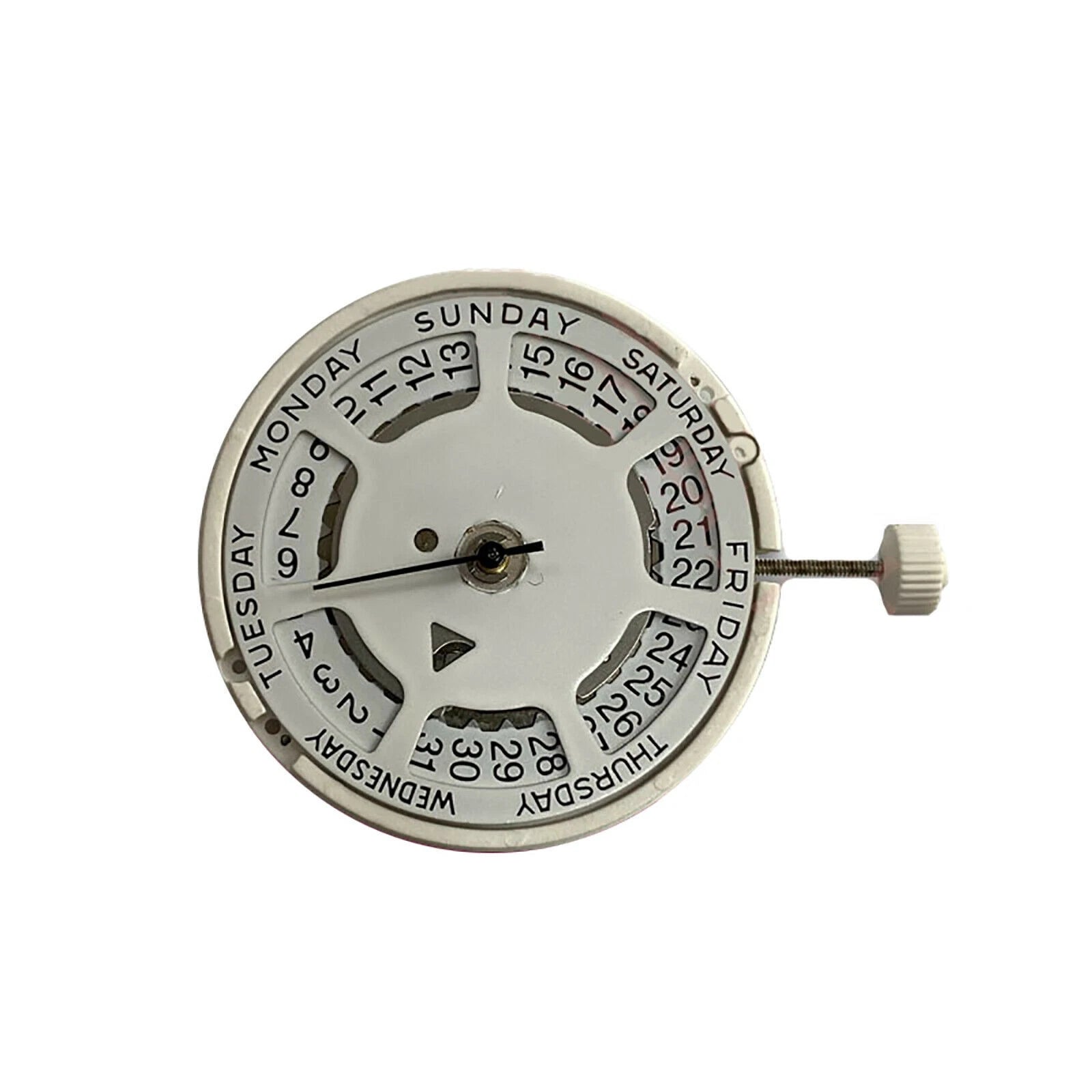 White Quartz Watch Movement With Battery For Swiss Isa 1198 Watch