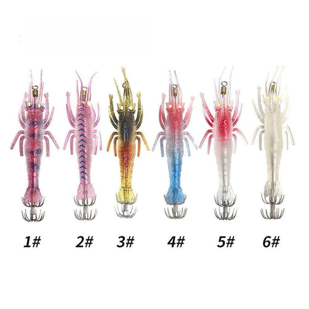 UV Shrimp Lure Swivel Head For Night Fishing