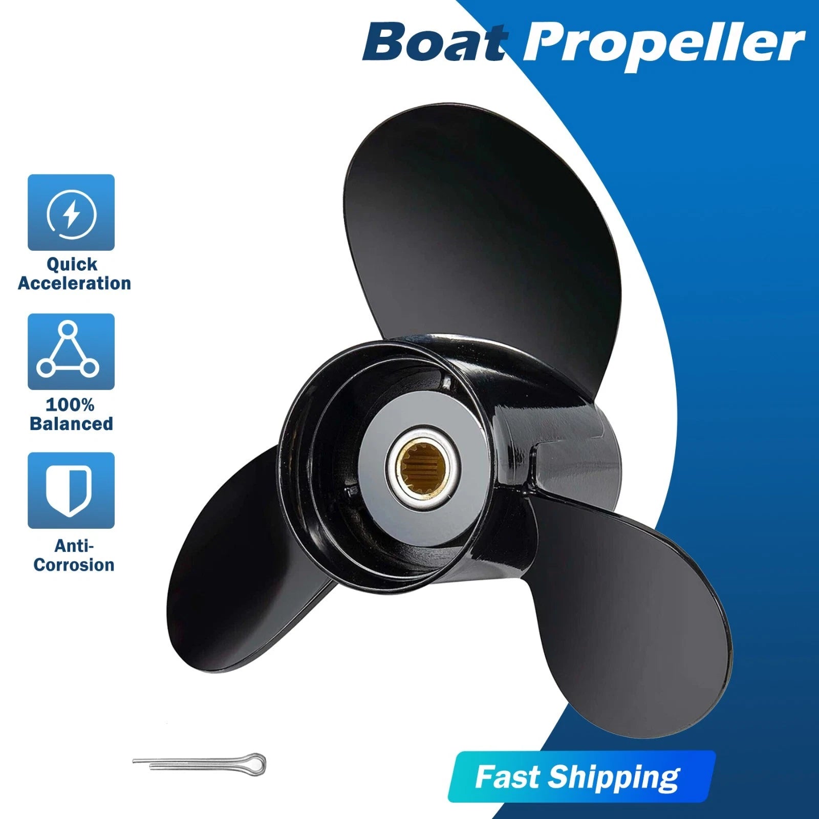 New 13 3/4 X 15 For Evinrude Boat Propeller 40-140hp 13 Spline