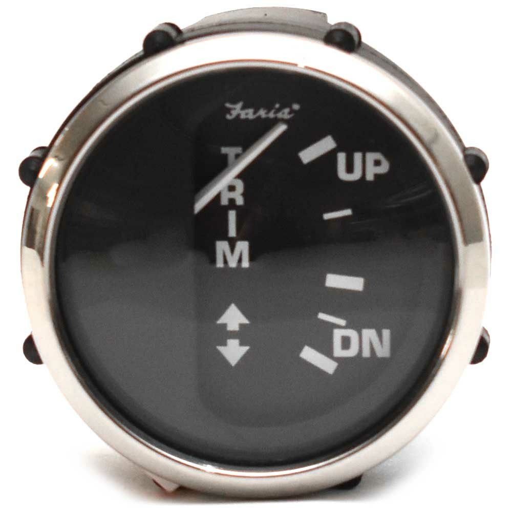 Faria Boat Trim Gauge GP4446A Euro Black Silver by Faria