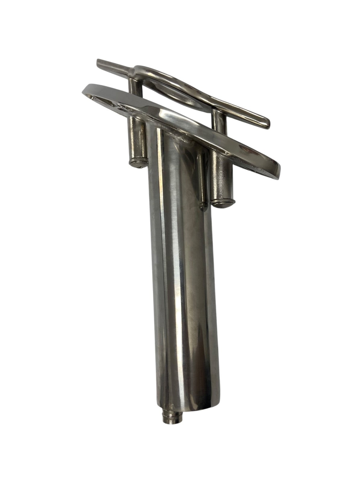 Cleat With Rod Holder 6", 15 Degree Stainless Steel | Hook & Hull Co