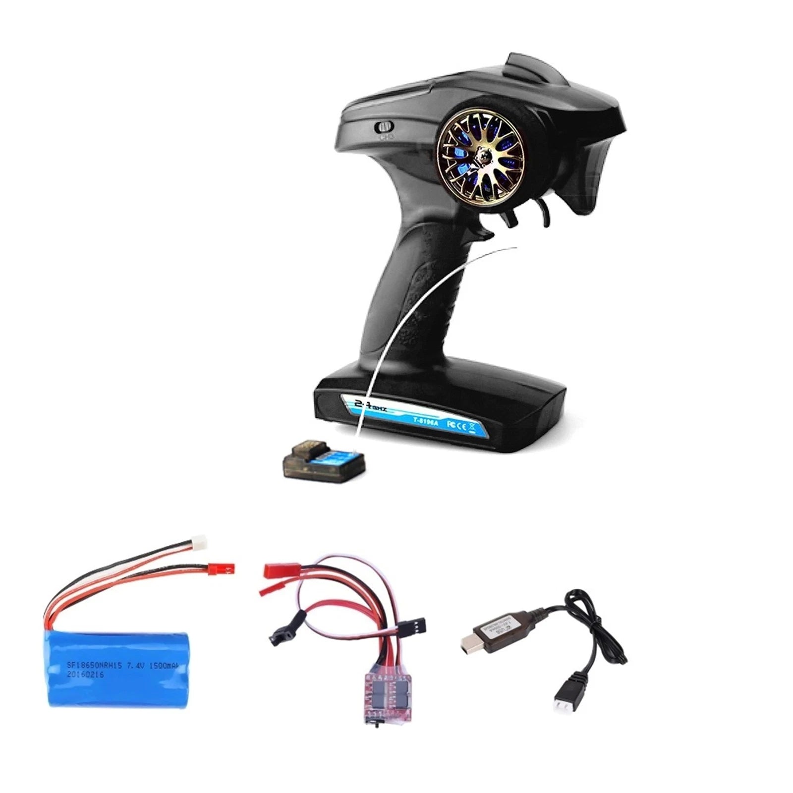2.4g 3ch Rc Transmitter+re<wbr/>ceiver+30a Esc+battery+ch<wbr/>arging