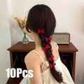 Mini Bow Hair Clips Set of 10