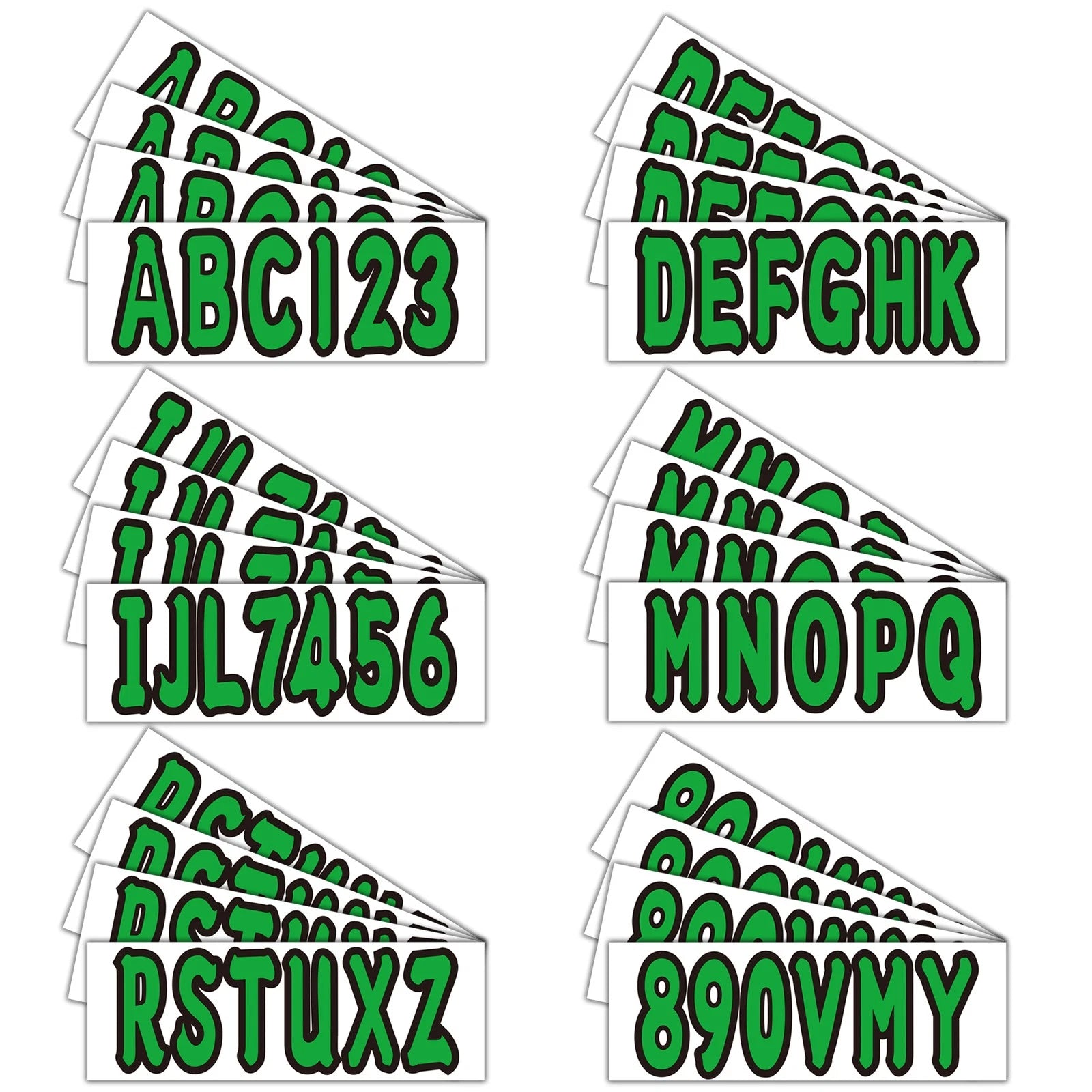 4sets Watercraft Registration Numbers 3"lettering Vinyl Boat