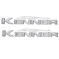 Kenner Boat Raised Decals Metallic Gray Logo by Kenner
