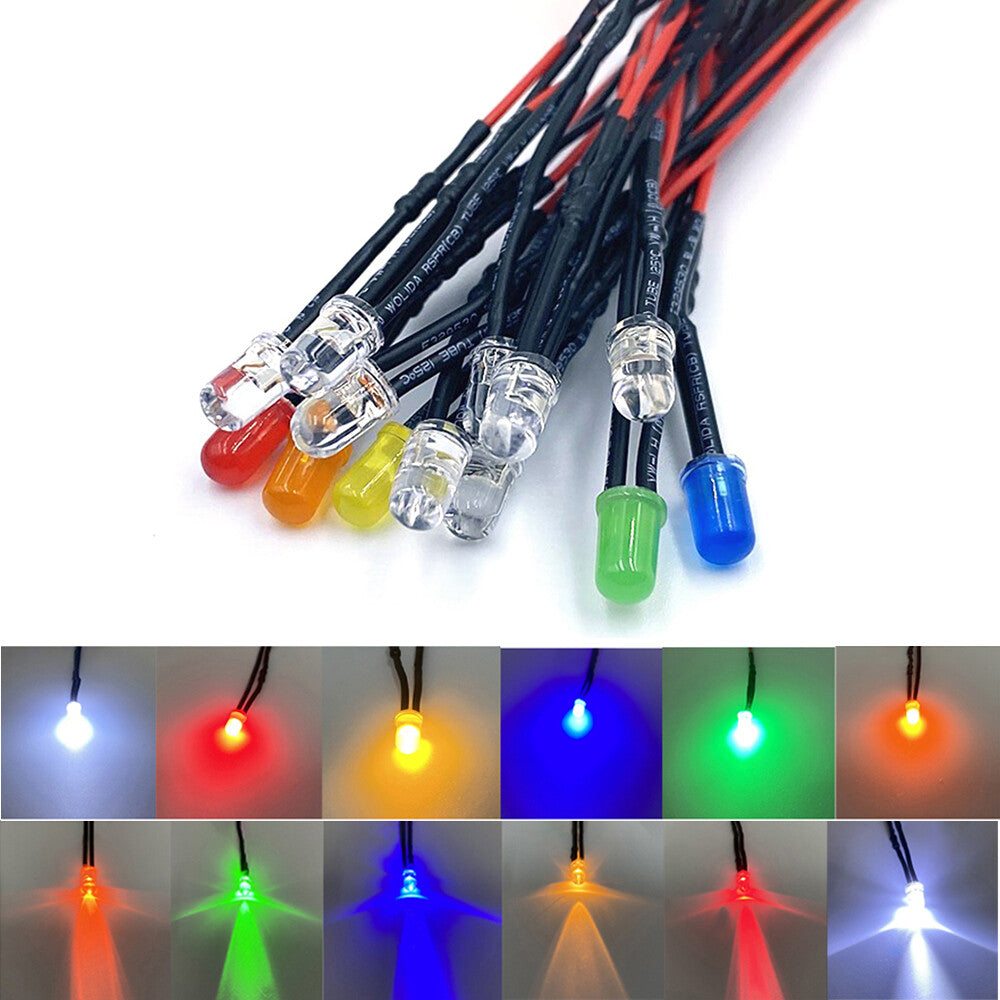 Pre-Wired 5mm LED Bulb Light 3-380V